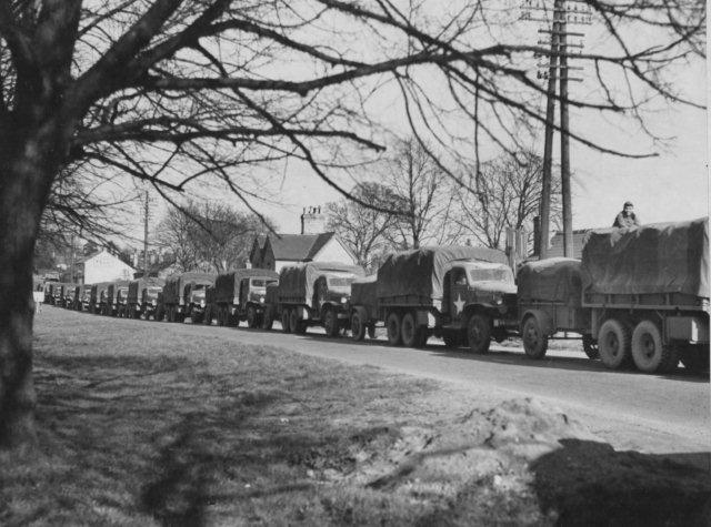  the convoy once again rolled along the roads back to Debach