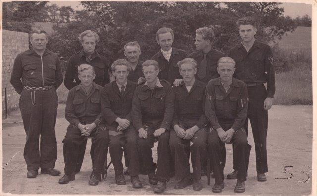 A group of prisoners at Debach. 