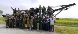 the crew, the convoy and the re-enactors